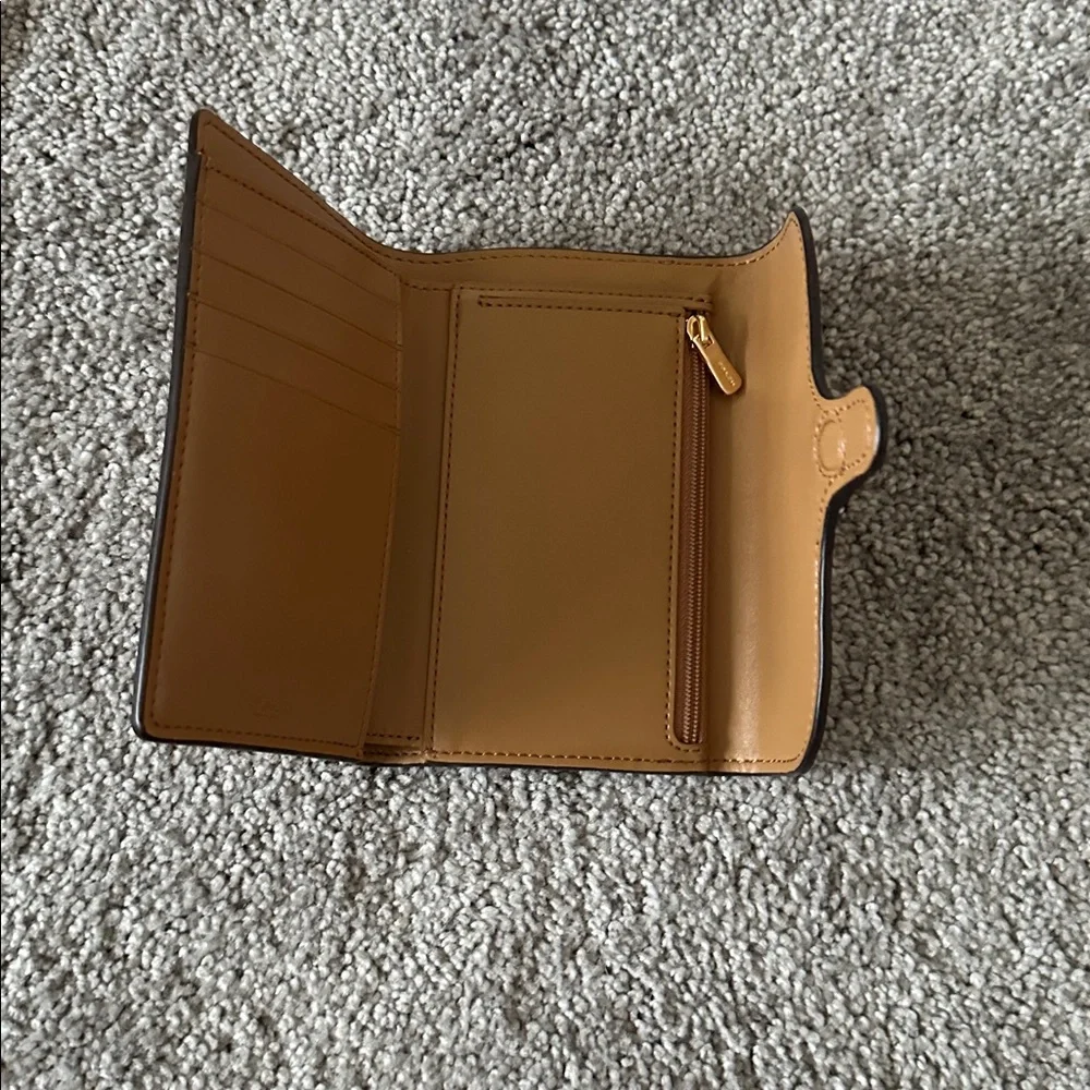 Coach Jade Medium Envelope Wallet‎ In Signature Canvas Khaki Chalk 87935